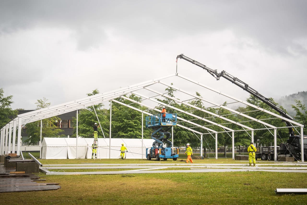 Kran heiser større rammetelt